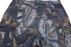 画像5: 00s メキシコ製 carharttカーハート REALTREE Hardwoods リアルツリーカモ ダック地 ペインターパンツ W38 L34 (5)