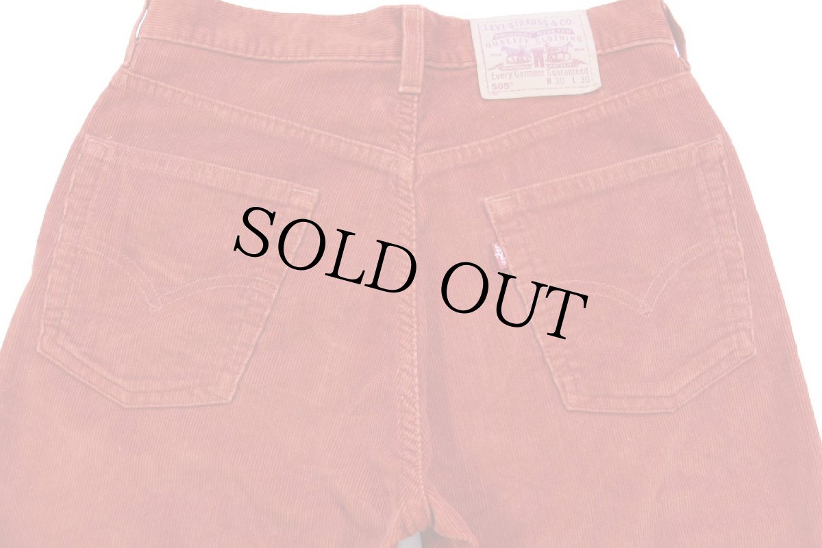 画像5: 00s Levi'sリーバイス 505 コーデュロイパンツ レンガ W30 L30 (5)