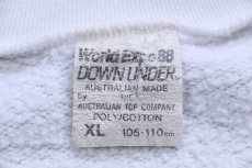 画像4: 80s オーストラリア製 AUSTRALIAN World Expo 88 マスコット オール染み込みプリント スウェット 白 XL (4)