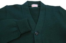 画像3: 50s Stu-Beresford COLORADO パッチ付き ウールニット レタードカーディガン 緑 (3)