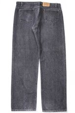 画像3: 90s USA製 Levi'sリーバイス 505 先染め ブラック デニムパンツ W40 L32 (3)