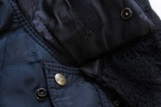 画像8: 90s USA製 RefrigiWear 襟ボア 中綿入り ナイロン ワークジャケット 濃紺 XL (8)