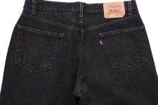 画像5: 90s メキシコ製 Levi'sリーバイス 550 ブラック デニムパンツ W36 L30 (5)