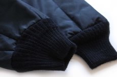 画像7: 90s USA製 RefrigiWear 襟ボア 中綿入り ナイロン ワークジャケット 濃紺 XL (7)
