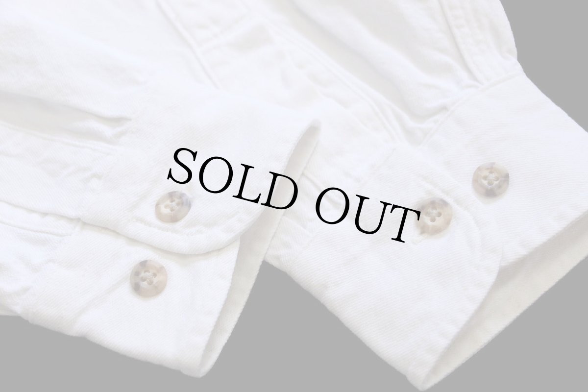 画像6: 80s carharttカーハート ワンポイント コットン ワークシャツ 生成り (6)