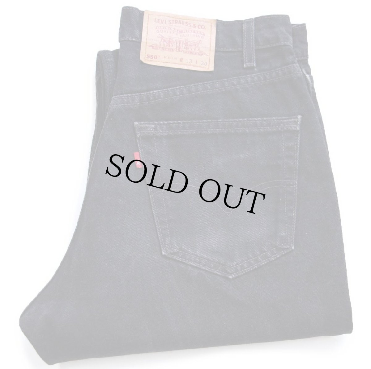 画像1: 90s USA製 Levi'sリーバイス 550 ブラック デニムパンツ W33 L30 (1)