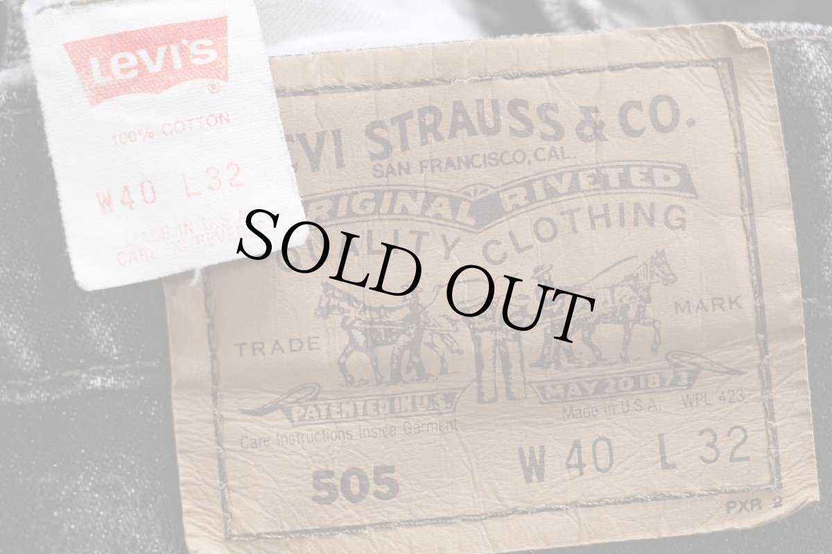 画像6: 90s USA製 Levi'sリーバイス 505 先染め ブラック デニムパンツ W40 L32 (6)