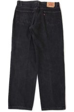画像3: 90s メキシコ製 Levi'sリーバイス 550 ブラック デニムパンツ W36 L30 (3)