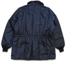 画像2: 90s USA製 RefrigiWear 襟ボア 中綿入り ナイロン ワークジャケット 濃紺 XL (2)