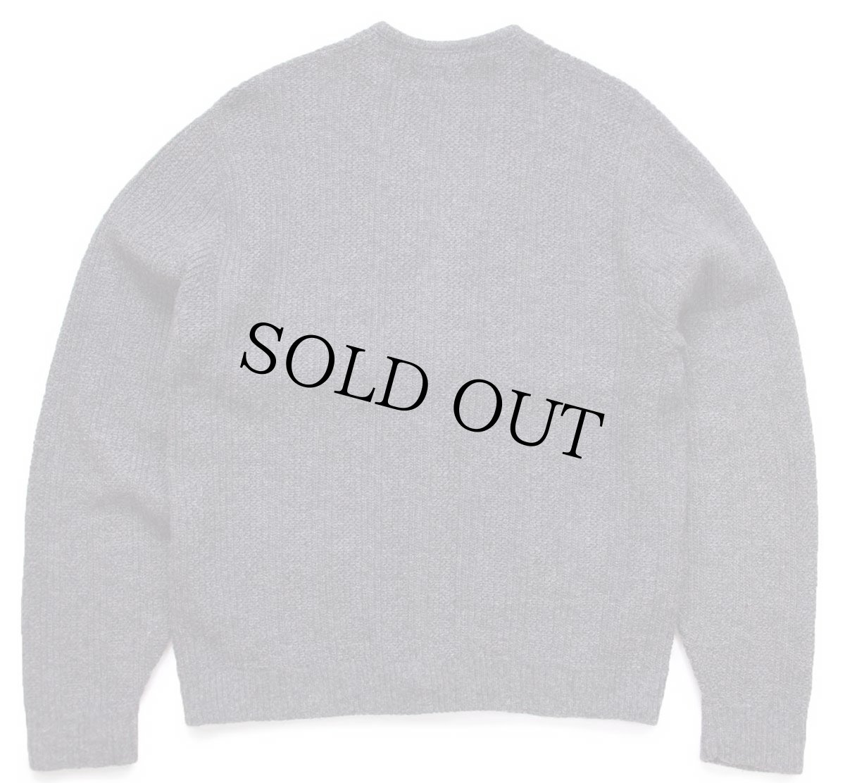 画像2: 60s USA製 PURITAN 編み柄 ウール×アクリルニット カーディガン グレー M (2)