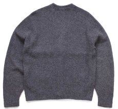 画像2: 60s USA製 PURITAN 編み柄 ウール×アクリルニット カーディガン グレー M (2)