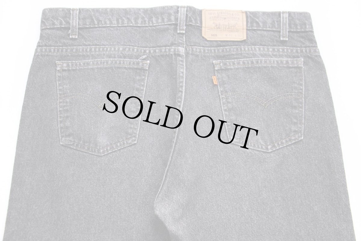 画像5: 90s USA製 Levi'sリーバイス 505 先染め ブラック デニムパンツ W40 L32 (5)