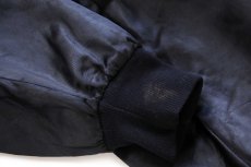 画像6: 90s USA製 Eagle Hose Co. Greenport F.D. fire truck 消防車 刺繍 キルティングライナー ナイロンジャケット 黒 L (6)