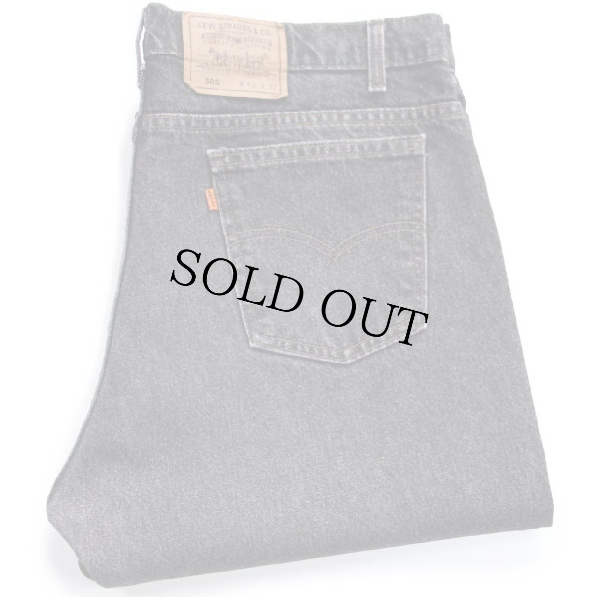 画像1: 90s USA製 Levi'sリーバイス 505 先染め ブラック デニムパンツ W40 L32 (1)