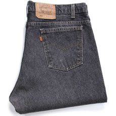 画像1: 90s USA製 Levi'sリーバイス 505 先染め ブラック デニムパンツ W40 L32 (1)