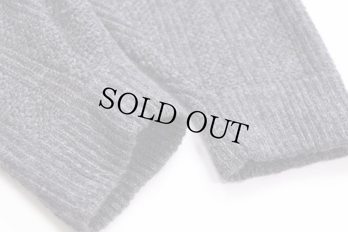 画像6: 60s USA製 PURITAN 編み柄 ウール×アクリルニット カーディガン グレー M (6)