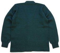 画像2: 50s Stu-Beresford COLORADO パッチ付き ウールニット レタードカーディガン 緑 (2)