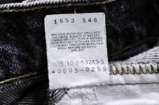画像7: 90s USA製 Levi'sリーバイス 505 先染め ブラック デニムパンツ W40 L32 (7)