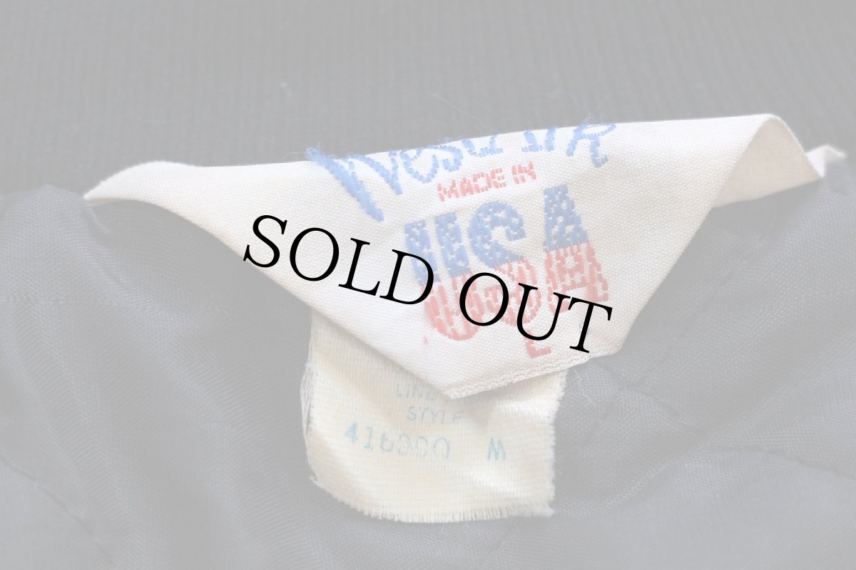 画像4: 90s USA製 Eagle Hose Co. Greenport F.D. fire truck 消防車 刺繍 キルティングライナー ナイロンジャケット 黒 L (4)