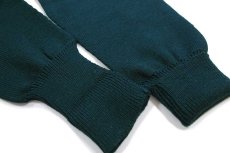 画像6: 50s Stu-Beresford COLORADO パッチ付き ウールニット レタードカーディガン 緑 (6)