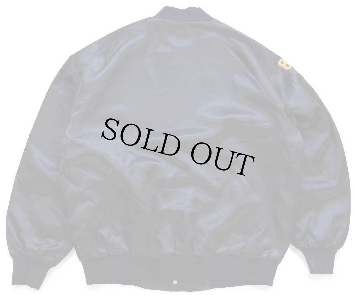 画像2: 90s USA製 Eagle Hose Co. Greenport F.D. fire truck 消防車 刺繍 キルティングライナー ナイロンジャケット 黒 L (2)