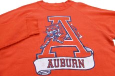 画像3: 80s AUBURN タイガー ひび割れプリント スウェット オレンジ (3)