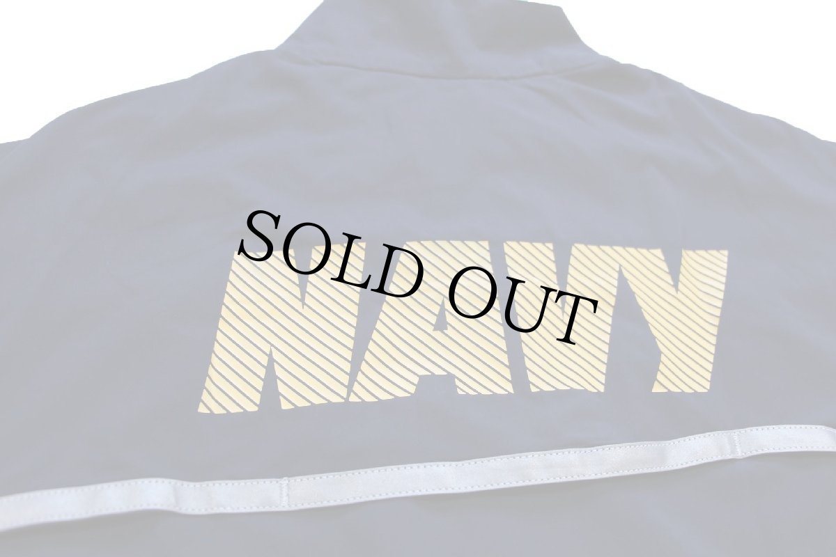 画像4: デッドストック★16 USA製 米軍 U.S.NAVY RUNNING JACKET トレーニング ナイロンジャケット 紺 S/S (4)