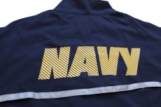 画像4: デッドストック★16 USA製 米軍 U.S.NAVY RUNNING JACKET トレーニング ナイロンジャケット 紺 S/S (4)