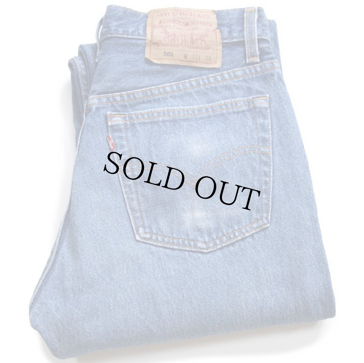 画像1: 90s USA製 Levi'sリーバイス 501 デニムパンツ W31 L36★205 (1)