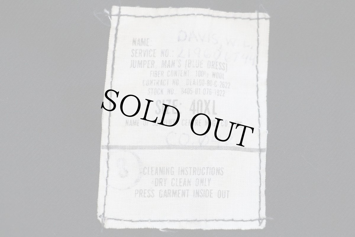 画像5: 80s 米軍 U.S.NAVY パッチ付き ウール セーラーシャツ 濃紺 40XL (5)