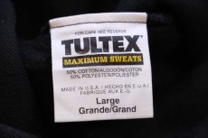 画像4: 90s USA製 TULTEX 無地 スウェットパーカー 黒 L★フーディー ブランク (4)