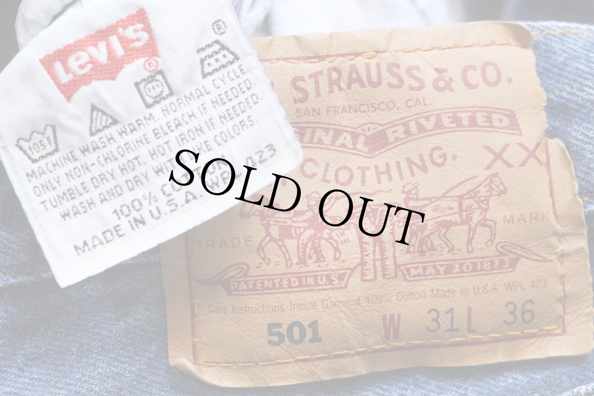 画像6: 90s USA製 Levi'sリーバイス 501 デニムパンツ W31 L36★205 (6)