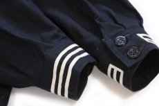 画像7: 80s 米軍 U.S.NAVY パッチ付き ウール セーラーシャツ 濃紺 40XL (7)