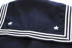 画像4: 80s 米軍 U.S.NAVY パッチ付き ウール セーラーシャツ 濃紺 40XL (4)