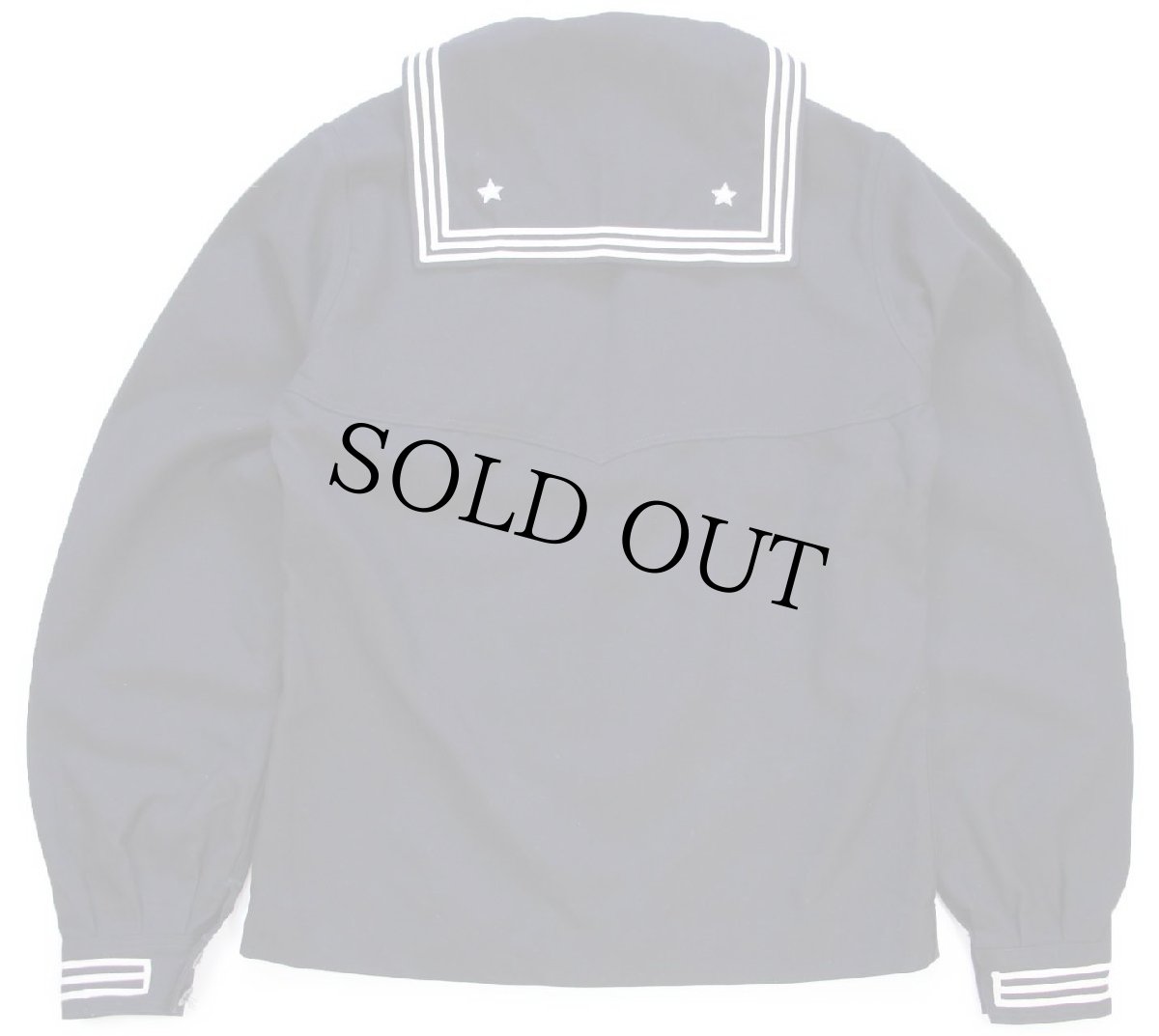 画像2: 80s 米軍 U.S.NAVY パッチ付き ウール セーラーシャツ 濃紺 40XL (2)