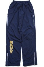 画像2: デッドストック★16 米軍 U.S.NAVY RUNNING SUIT トレーニング ナイロンパンツ 紺 M/R (2)