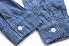 画像9: 新品★日本製 GENERAG コットン ブルー シャンブレーシャツ M(15) (9)