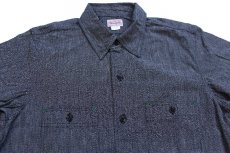 画像4: 新品★日本製 GENERAG コットン ブラック シャンブレーシャツ S/14 (4)