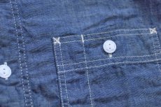 画像8: 新品★日本製 GENERAG コットン ブルー シャンブレーシャツ M(15) (8)