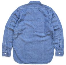 画像3: 新品★日本製 GENERAG コットン ブルー シャンブレーシャツ M(15) (3)