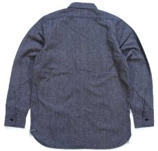 画像3: 新品★日本製 GENERAG コットン ブラック シャンブレーシャツ S/14 (3)