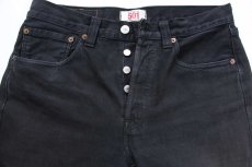 画像4: Levi'sリーバイス 501 後染め ブラック デニムパンツ W31★SDP4374 ユーロ (4)