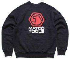 画像1: 80s USA製 DISCUS MATCO TOOLS ロゴ スウェット 黒 L (1)