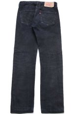 画像3: Levi'sリーバイス 501 後染め ブラック デニムパンツ W31★SDP4374 ユーロ (3)