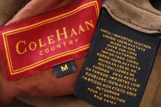 画像4: 90s USA製 COLE-HAAN コールハーン ラムスキン スエード レザーシャツ ブラウンベージュ M (4)