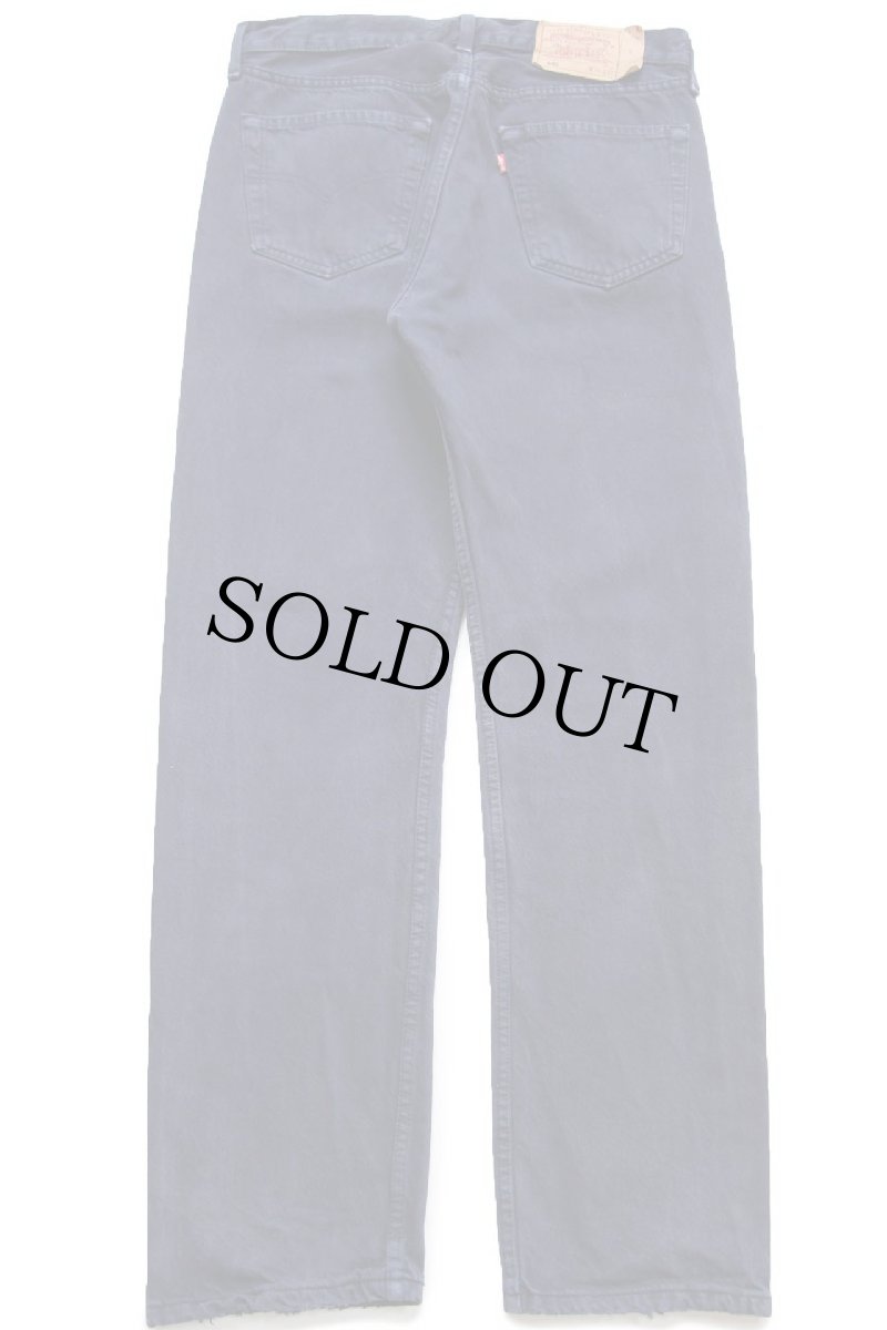 画像3: 90s 英国製 Levi'sリーバイス 501 後染め カラーデニムパンツ 濃紺 W34 L32★ユーロ (3)