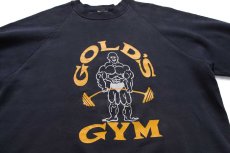 画像3: 80s USA製 GOLD'S GYM スウェット 黒 フェード XL (3)