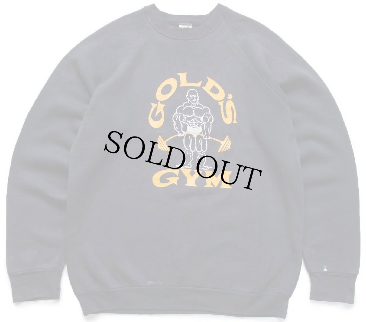 画像1: 80s USA製 GOLD'S GYM スウェット 黒 フェード XL (1)