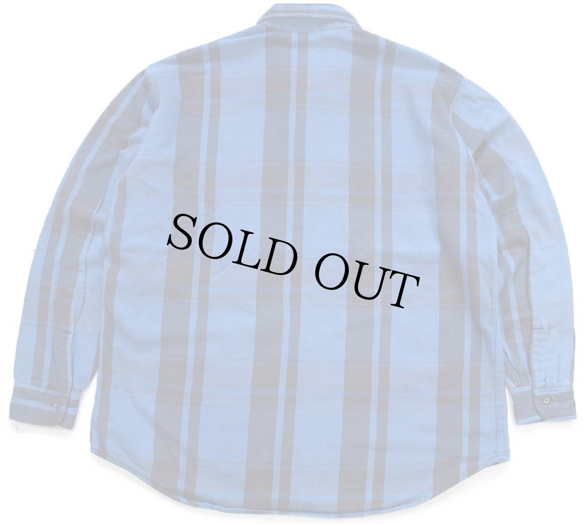 画像2: 80s USA製 JCPenney STJOHN'SBAY×BIGMACビッグマック チェック コットン フランネルシャツ 青×薄黒 XL-T (2)