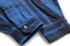 画像6: 80s USA製 JCPenney STJOHN'SBAY×BIGMACビッグマック チェック コットン フランネルシャツ 青×薄黒 XL-T (6)